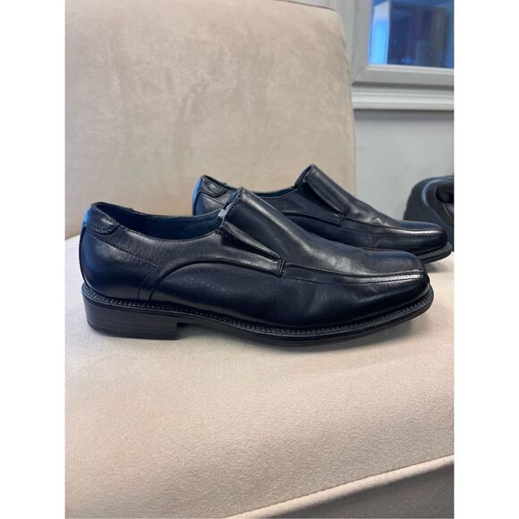 Bruno Marc Black Leather State Slip On Dress Loafers sz 7.5 main image 4